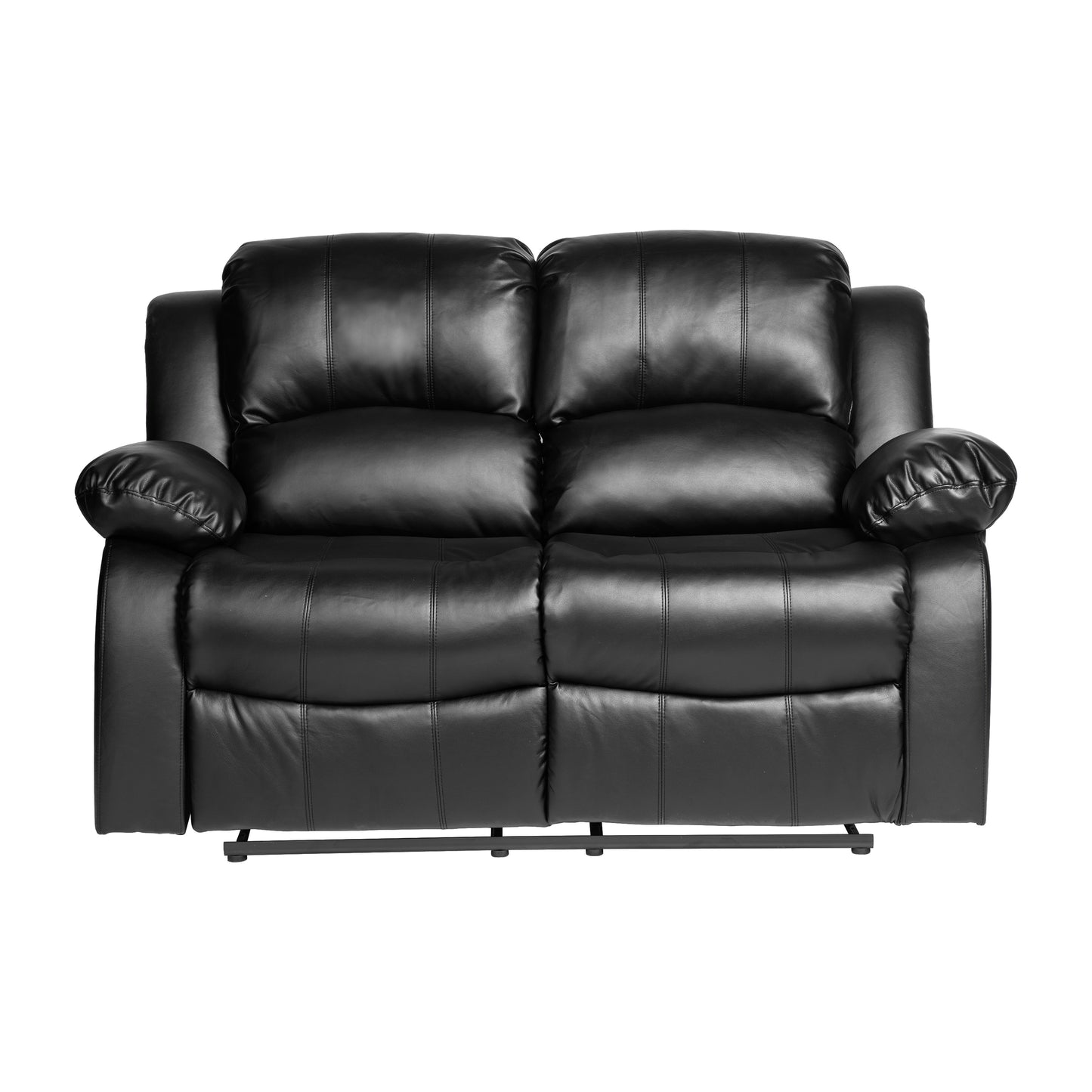 Homelegance Cranley Loveseat Reclining in Black Faux Leather 9700BLK-2