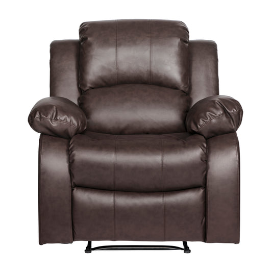 Homelegance Cranley Reclining Chair in Brown Faux Leather 9700BRW-1