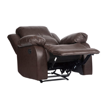 Homelegance Cranley Reclining Chair in Brown Faux Leather 9700BRW-1