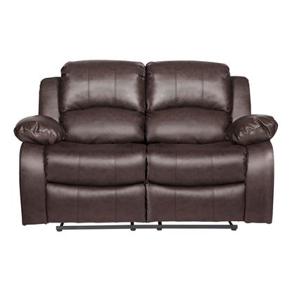 Homelegance Cranley Loveseat Reclining in Brown Faux Leather 9700BRW-2