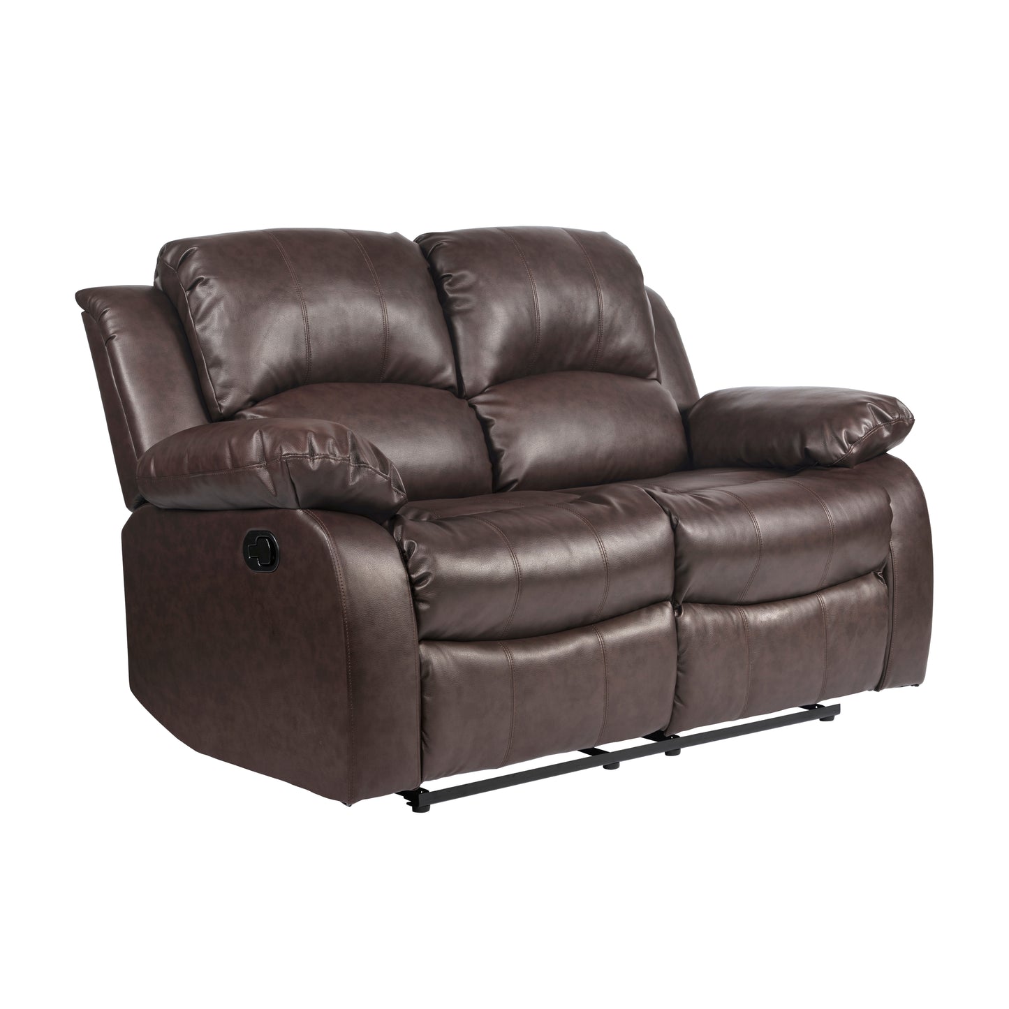 Homelegance Cranley Loveseat Reclining in Brown Faux Leather 9700BRW-2