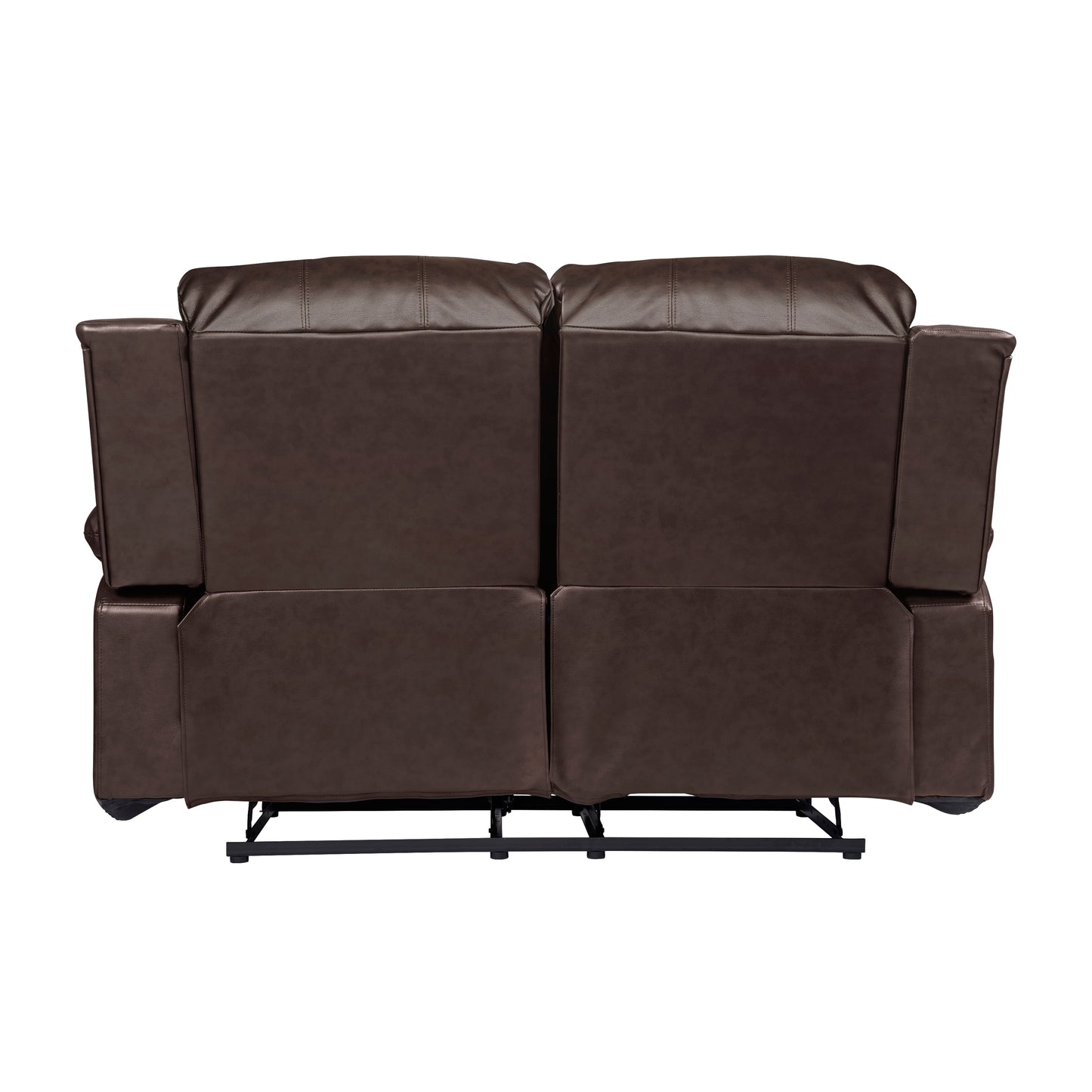 Homelegance Cranley Loveseat Reclining in Brown Faux Leather 9700BRW-2