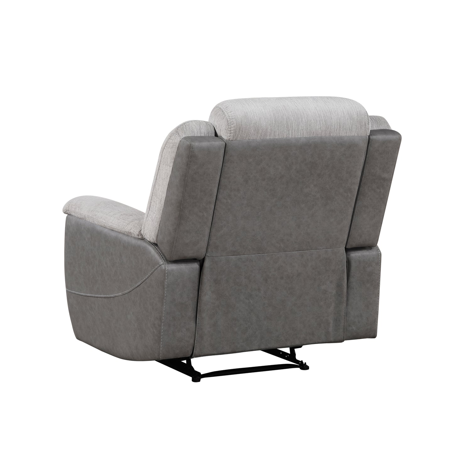 Homelegance Reclining Chair in Gray Fabric with Plush Comfort 9703GY-1