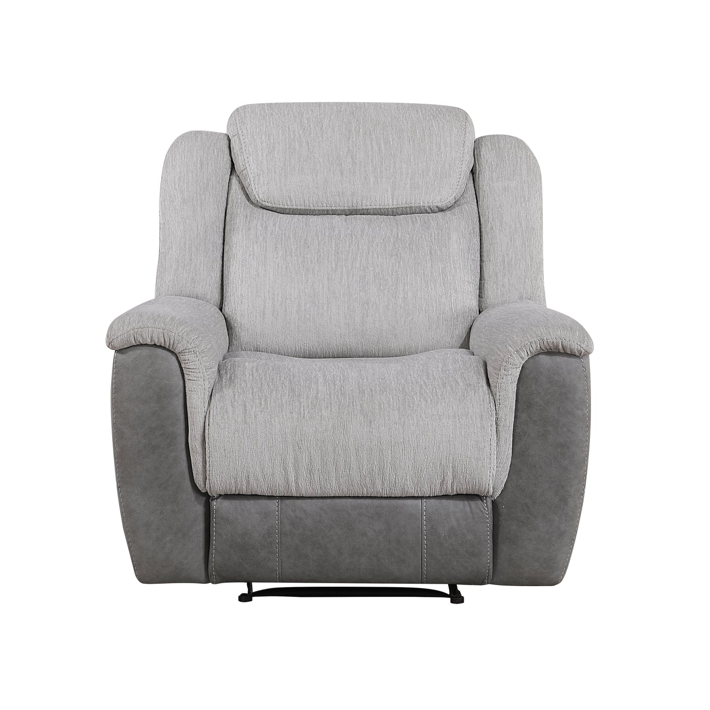 Homelegance Reclining Chair in Gray Fabric with Plush Comfort 9703GY-1