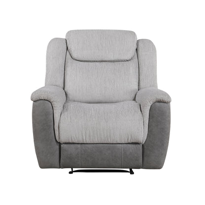 Homelegance Reclining Chair in Gray Fabric with Plush Comfort 9703GY-1
