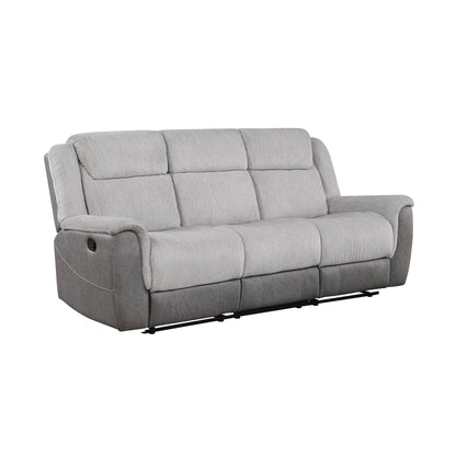 Homelegance Sofas Reclining Sofa Gray Fabric Comfort 9703GY-3