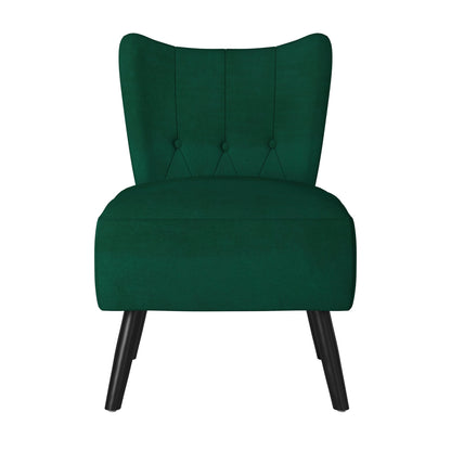 Homelegance Imani Accent Chair in Green Velvet with Button Tufted Back 1166GR-1