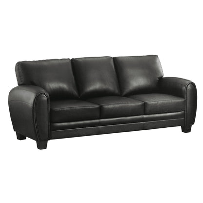 Homelegance Rubin Sectional Sofa Black Faux Leather Stylish Comfort 9734BK-3