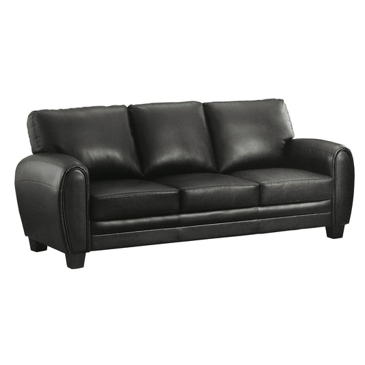 Homelegance Rubin Sectional Sofa Black Faux Leather Stylish Comfort 9734BK-3