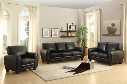 Homelegance Rubin Accent Chair in Black Faux Leather 9734BK-1