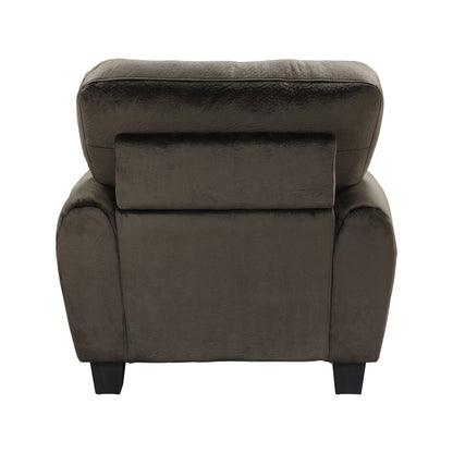 Homelegance Rubin Accent Chair in Chocolate Micro-suede Upholstery 9734CH-1