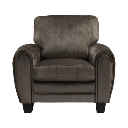 Homelegance Rubin Accent Chair in Chocolate Micro-suede Upholstery 9734CH-1