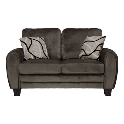 Homelegance Rubin Loveseat in Chocolate Micro-suede 9734CH-2