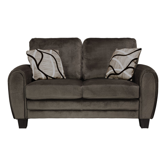 Homelegance Rubin Loveseat in Chocolate Micro-suede 9734CH-2