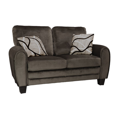 Homelegance Rubin Loveseat in Chocolate Micro-suede 9734CH-2