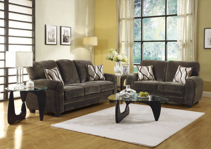 Homelegance Rubin Loveseat in Chocolate Micro-suede 9734CH-2