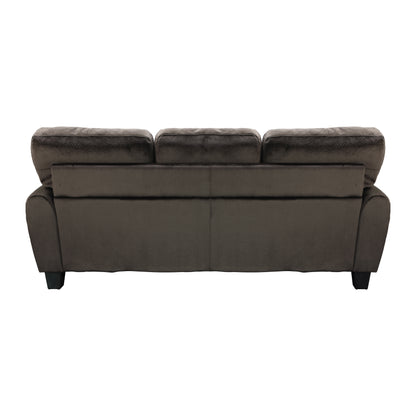 Homelegance Rubin Sectional Sofa in Rich Chocolate Textured Plush Microfiber 9734CH-3