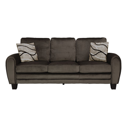 Homelegance Rubin Sectional Sofa in Rich Chocolate Textured Plush Microfiber 9734CH-3