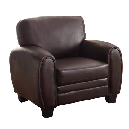Homelegance Rubin Dark Brown Faux Leather Accent Chair 9734DB-1
