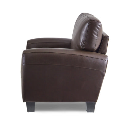 Homelegance Rubin Dark Brown Faux Leather Accent Chair 9734DB-1