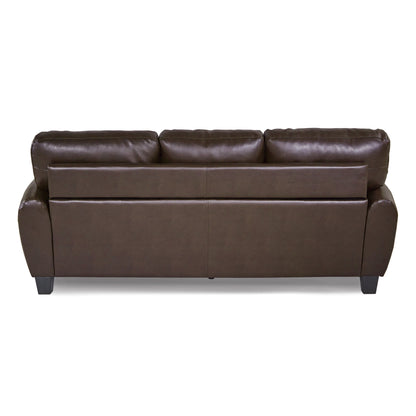 Homelegance Rubin Sectional Sofa Dark Brown Faux Leather Retro Modern Design 9734DB-3