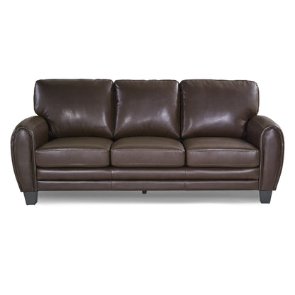 Homelegance Rubin Sectional Sofa Dark Brown Faux Leather Retro Modern Design 9734DB-3