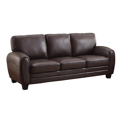Homelegance Rubin Sectional Sofa Dark Brown Faux Leather Retro Modern Design 9734DB-3