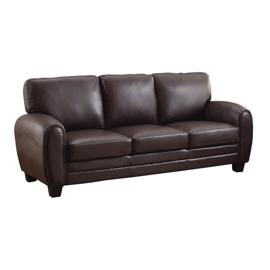 Homelegance Rubin Sectional Sofa Dark Brown Faux Leather Retro Modern Design 9734DB-3