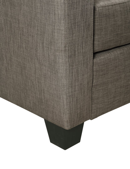 Homelegance Phelps Sectional Sofa in Rich Brown Textured Fabric 9789BRG-3LC