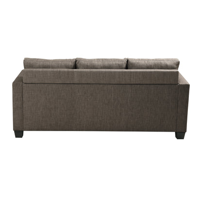 Homelegance Phelps Sectional Sofa in Rich Brown Textured Fabric 9789BRG-3LC