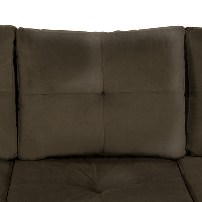 Homelegance Phelps Sectional Sofa Coffee Upholstered Reversible Chaise 9789CF-3LC