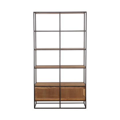 Belcroft 74-inch 4-drawer Storage Bookshelf Natural Acacia