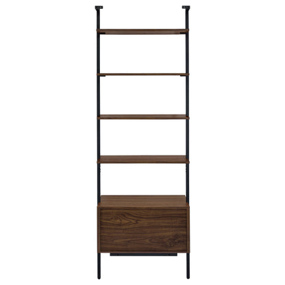 Owens 3-piece 96-inch Wall Mounted Bookshelf Set Walnut