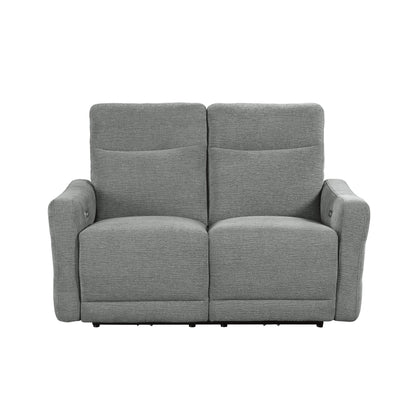 Homelegance Edition Loveseat Power Reclining Dove Gray 9804DV-2PWH