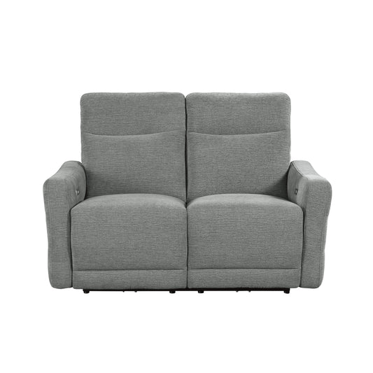 Homelegance Edition Loveseat Power Reclining Dove Gray 9804DV-2PWH