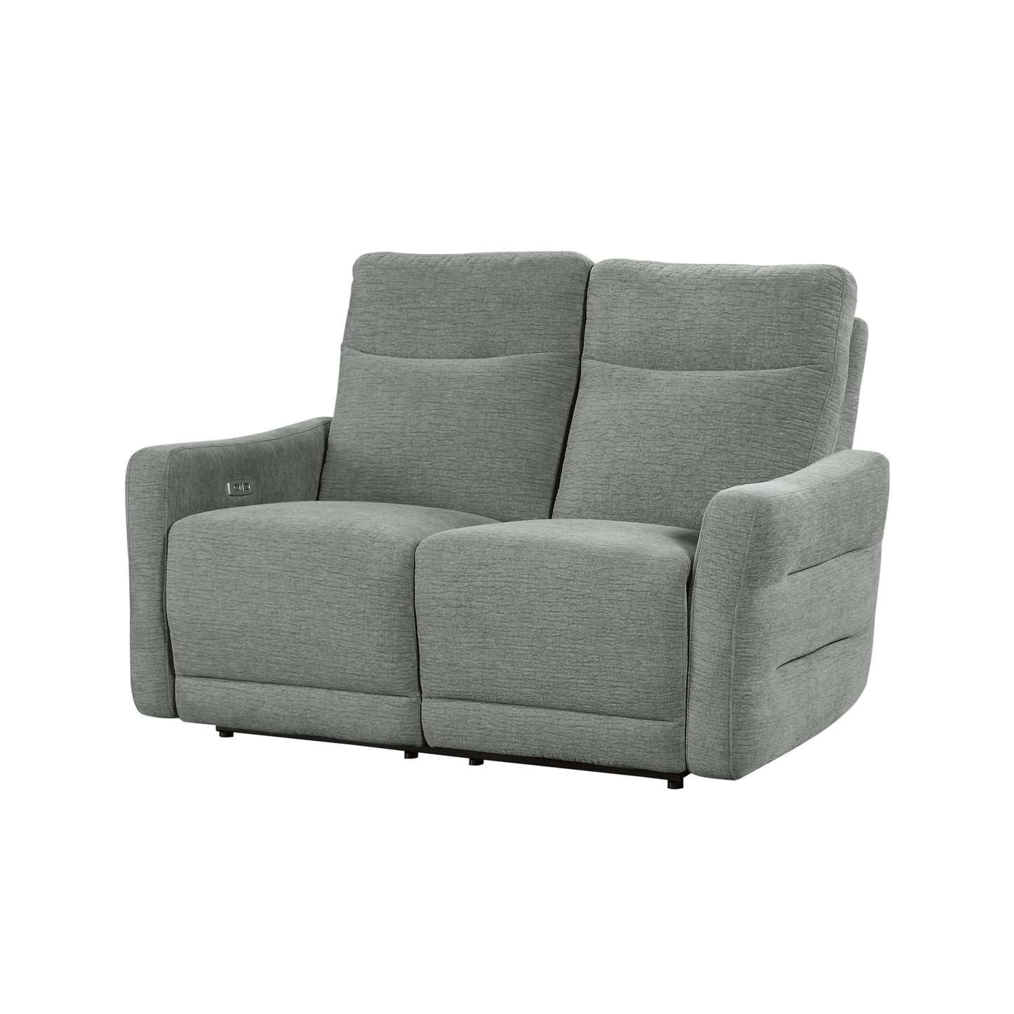 Homelegance Edition Loveseat Power Reclining Dove Gray 9804DV-2PWH