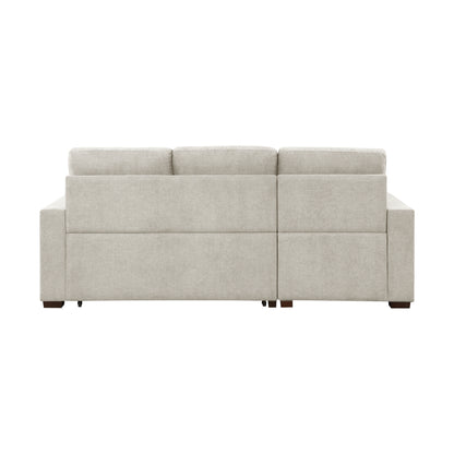 Homelegance Waitsfield Sand Sectional Sofa with Pull-Out Bed and Storage 9816SN-2LCRL