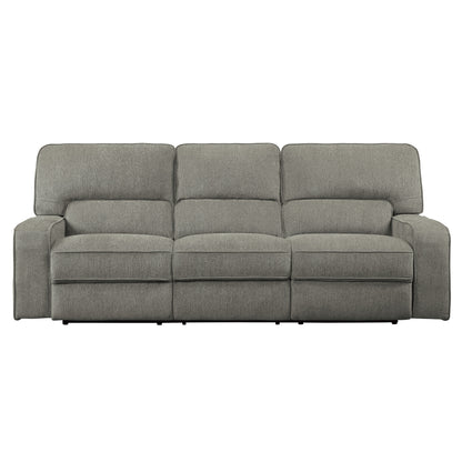 Homelegance Borneo Mocha Chenille Double Reclining Sectional Sofa 9849MC-3
