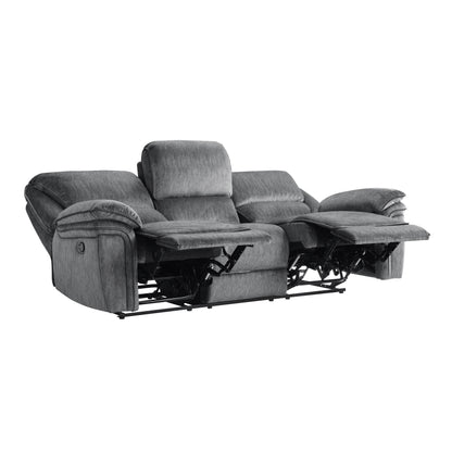 Homelegance Muirfield Sectional Sofa Gray Textured Microfiber 9913-3
