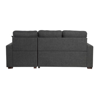 Homelegance McCafferty Dark Gray Sectional Sofa with Pull-Out Bed 9916DG-SC