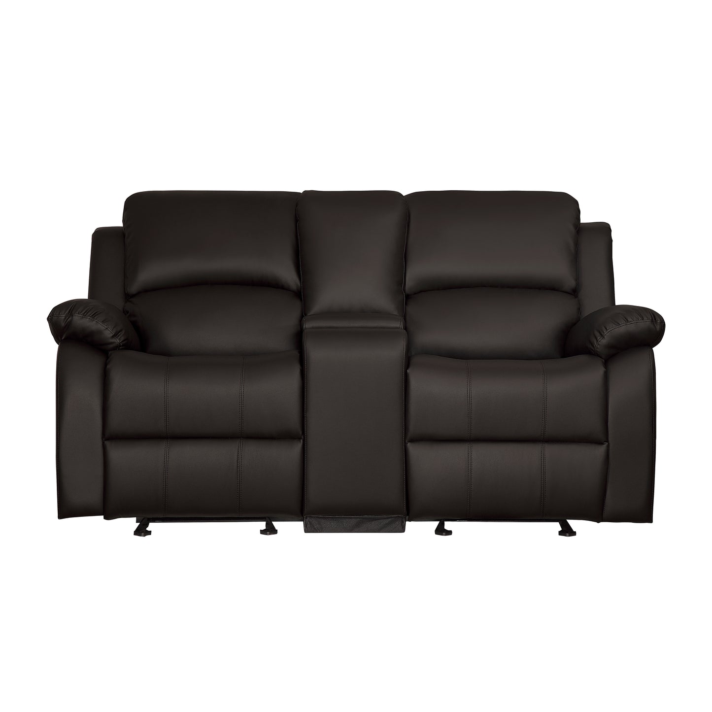 Homelegance Clarkdale Loveseat Glider Reclining Dark Brown 9928DBR-2