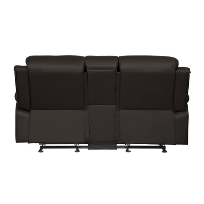 Homelegance Clarkdale Loveseat Glider Reclining Dark Brown 9928DBR-2
