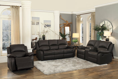 Homelegance Clarkdale Loveseat Glider Reclining Dark Brown 9928DBR-2