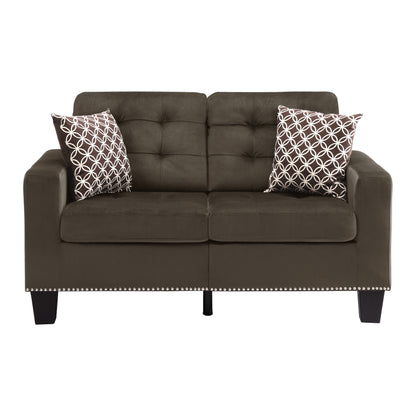 Homelegance Lantana Loveseat in Chocolate Microfiber 9957CH-2