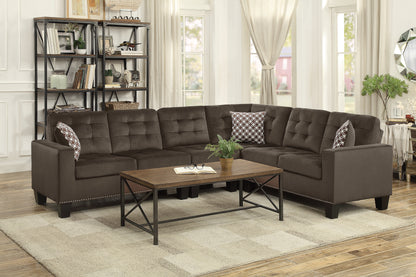 Homelegance Lantana Sectional Sofa in Charcoal 9957CH-SC
