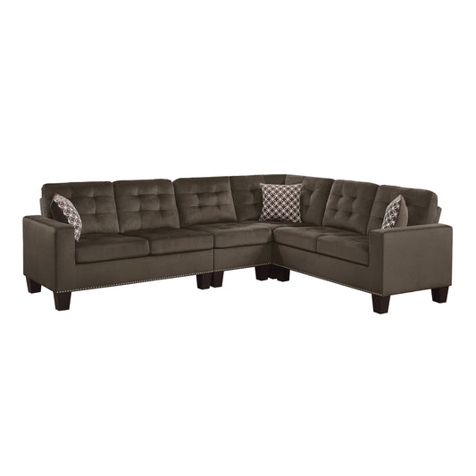 Homelegance Lantana Sectional Sofa in Charcoal 9957CH-SC