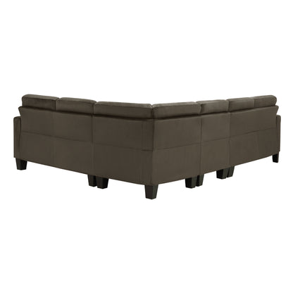 Homelegance Lantana Sectional Sofa in Charcoal 9957CH-SC