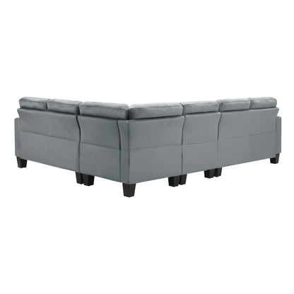 Homelegance Lantana Sectional Sofa in Gray 9957GY-SC for Stylish Living Spaces
