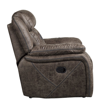 Homelegance Madrona Hill Glider Recliner Dark Brown Upholstered Reclining Chair 9989DB-1