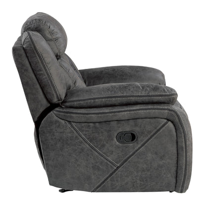 Homelegance Madrona Hill Glider Recliner Chair in Gray 9989GY-1